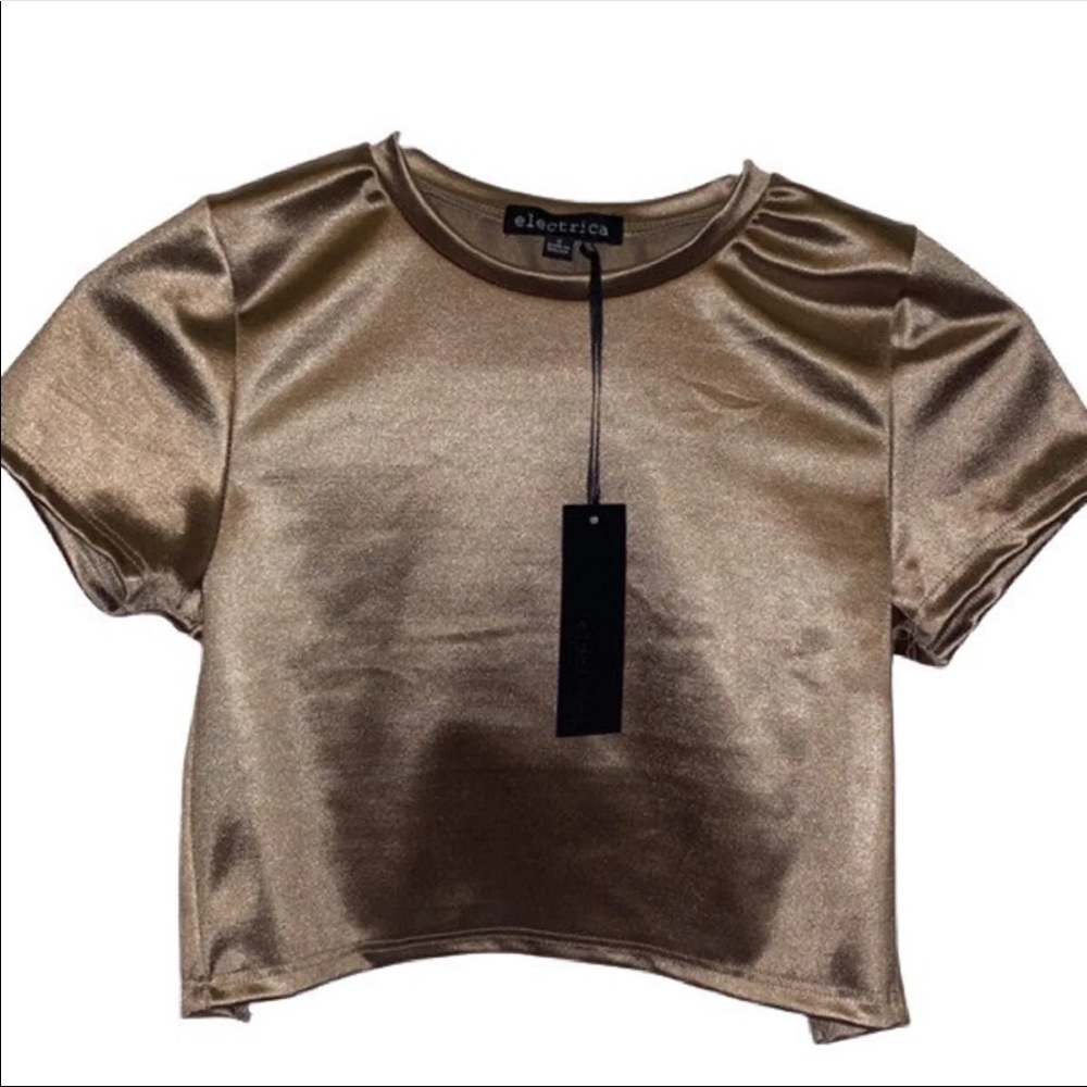 Gold crop top
